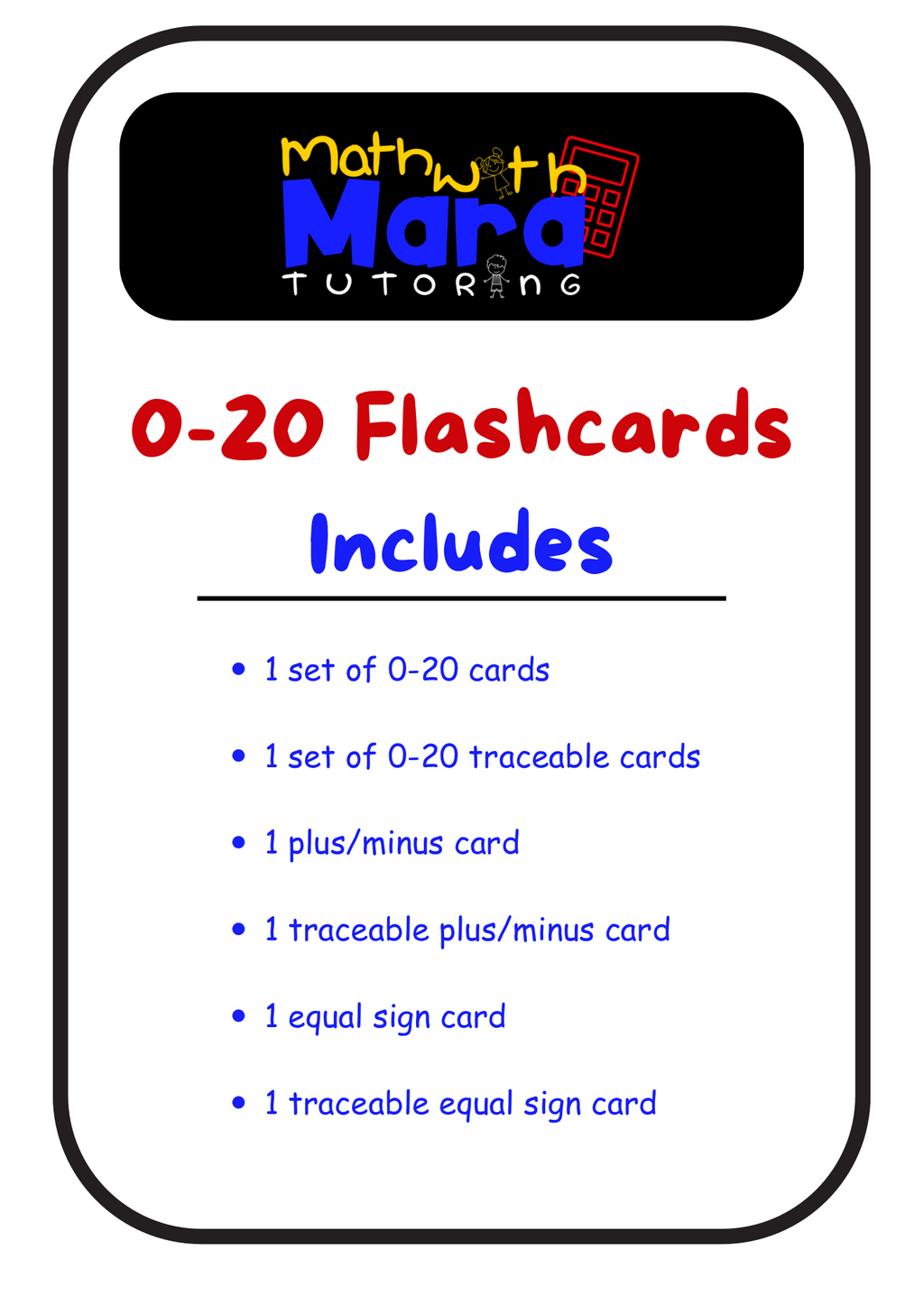 0-20 Flashcards — Preorder
